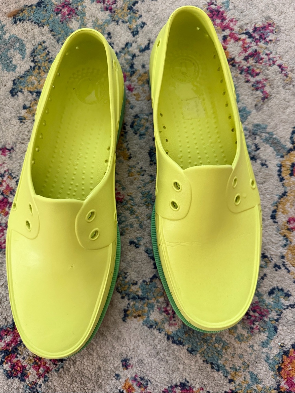 Native Shoes Neon Yellow & Green Boat Shoes